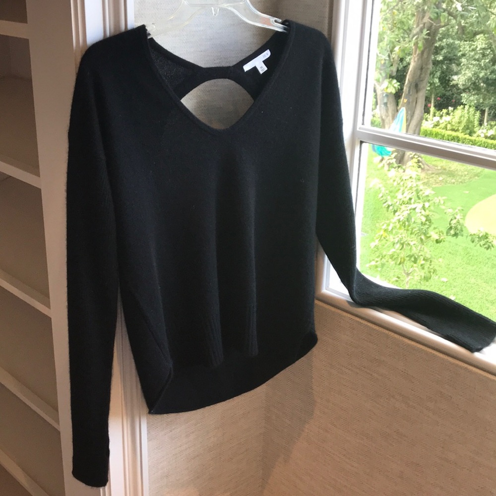 ROI open-back cashmere sweater